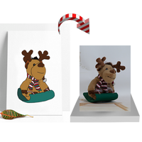 Christmas deer plush toy