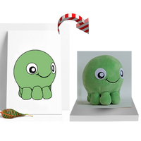 Green octopus plush toy
