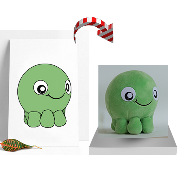 Green octopus plush toy