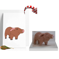 brown pig plush toy